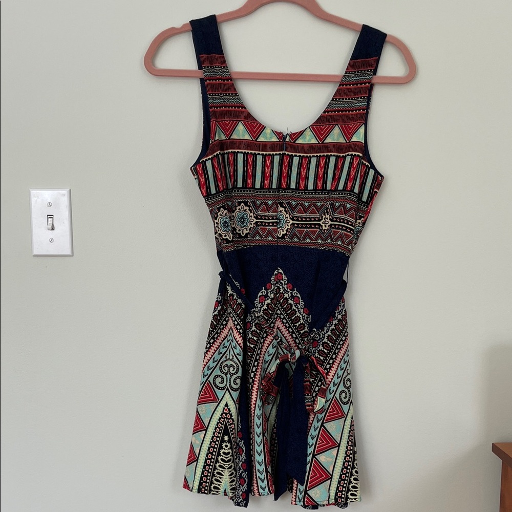 Francesca’s Bohemian Patterned Sleeveless Dress, Multicolor, Women's Size S - Picture 3 of 6